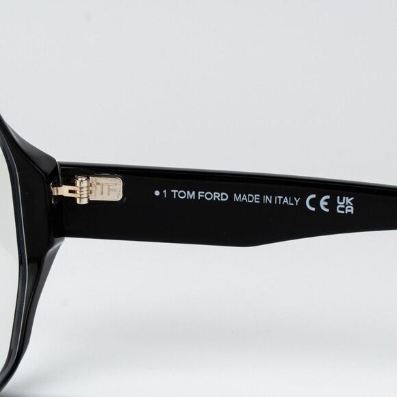 Tom Ford Woman Eyeglasses Black Blue Light Block Round FT5967-B 001 NEW AUTHENTI main image 4